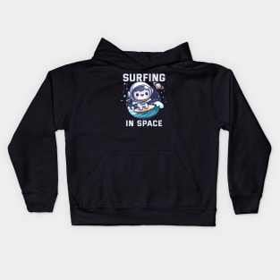 Surfing in Space - Astroo edition Kids Hoodie